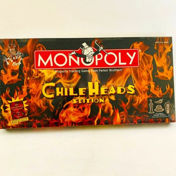 Vintage Monopoly Chile Heads Edition Board Game Hasbro USAopoly New Sealed - Picture 1 of 7